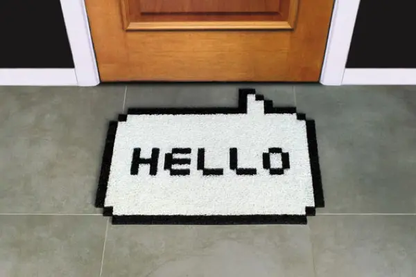 Hello 8bit Doormat 01