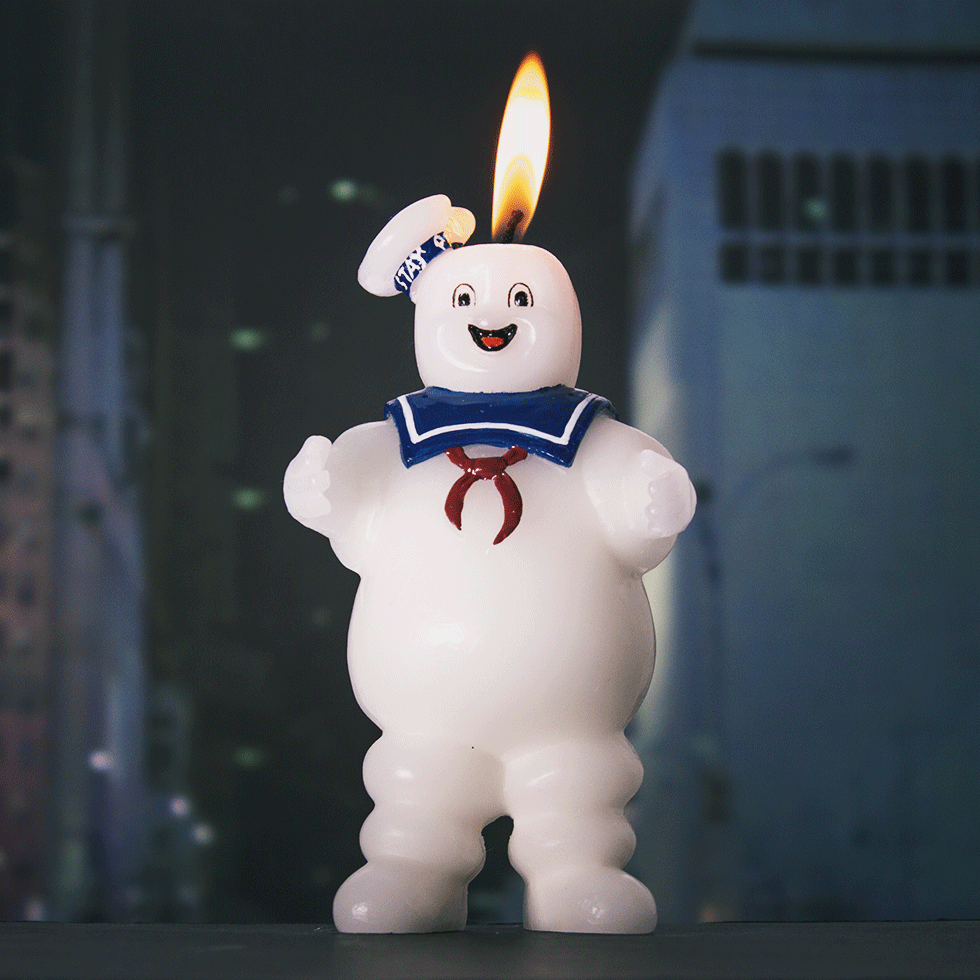 Marshmallowman candle 01
